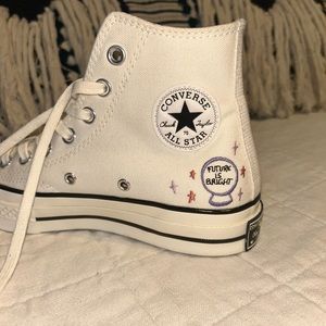 Never Worn Outside Mystic World Converse Discontinued White Zodiac Fortune